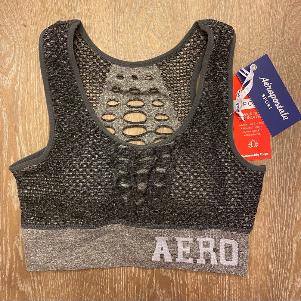 AEROPOSTALE Sport Laser Cut Wicking Sports Bra